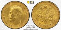 Russia 10 Roubles 1909 MS62 6999,00 EUR  + 25,00 EUR frais d'envoi
