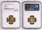 RUSSIA 10 Roubles 1899 EB NGC MS 62 2699,00 EUR  + 25,00 EUR frais d'envoi