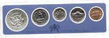 USA 91 cents KMS 1966 Special Mint Set, Kennedy Half Dollar, United States Mint FDC berührt (ST-)
