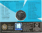 Großbritannien 50 Pence 2011 Elizabeth II, 1952 - 2022, 4. Portrait, Fechten, Llantrisant FDC (ST) in OVP