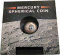 Barbados 5 Dollar 2022 Mercury Spherical Coin, Shanghai, 1 oz, 999 Fine Silver, Feinsilber neuwertig in OVP