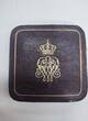 Preussen / Kaiserreich Medaille ohne Jahr Wilhelm II. und Auguste Victoria, Ehejubiläum, Goldene Hochzeit FB mit Originalbox