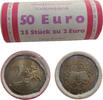 Österreich 25 x 2 Euro / 50 Euro Vertrag von Rom, Wien, Münze Österreich, Münzrolle -