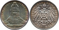 Deutsches Kaiserreich / Sachsen 3 Mark 100. Jahrestag der Völkerschlacht bei Leipzig, Frederick August III -