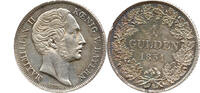 Königreich Bayern 1 Gulden Maximilian II, König von Bayern, München, Selten, Nur 223.915 Stk. -