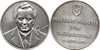 Deutschland Medaille Dr. Ferry Porsche, 19. September 1979, 70. Geburtstag, versilbert -