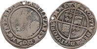 England 1 Penny Elizabeth I., 1558 - 1603, 3. & 4. Ausgabe, Haus Tudor, mit Henkelspur (Loch) -