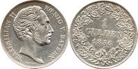 Bayern 1 Gulden Maximilian II., 1848 - 1864, Carl Friedrich Voigt, München -
