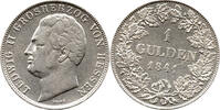 Hessen 1 Gulden Ludwig II., 1830 - 1848, Grosherzog, Darmstadt, 9.54g fein -