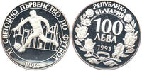Bulgarien 100 Lewa 15. Weltmeisterschaft, Fußball, USA, Ivan Todorov, Bulgarian Mint, Sofia -