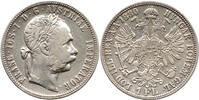 Kaisertum Österreich 1 Florin Franz Joseph I., 1848 - 1916, Friedrich Leisek, Wien, Austrian Mint -