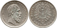 W&uuml;rttemberg 5 Mark 1874 F Karl I., 1864 - 1891, Staatliche M&uuml;nze Stuttga... 125,00 EUR  + 7,99 EUR frais d'envoi