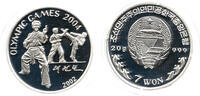 Nordkorea 7 Won 2002 Olympische Sommerspiele, Athen, Taekwondo polierte ... 200,00 EUR  + 7,99 EUR frais d'envoi