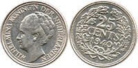 Niederlande 25 Cent 1939 Wilhelmina, Johannes Cornelis Wienecke, Royal D... 20,00 EUR  + 7,99 EUR frais d'envoi