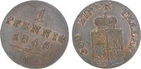 Waldeck Cu Pfennig Georg Heinrich 1805-1812-1845. -