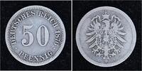 Kleinm&uuml;nzen 50 Pfennig 1876 B Fast sehr sch&ouml;n 10,00 EUR  + 5,00 EUR frais d'envoi