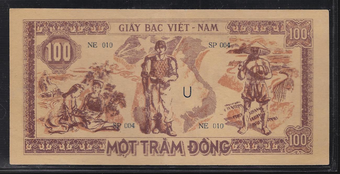 Viet Nam 100 Dong 1948 Ho Chi Minh Serie U Quasiment Sup Pli Marque P Coupure Ma Shops