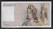 FRANCE (für 100Fr.) Échantillon, Testnote -ATHÉNA- 10103 . -