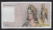 FRANCE (für 100Fr.) Échantillon, Testnote -ATHÉNA- 10103 . -