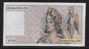 FRANCE (für 100Fr.) Échantillon, Testnote -ATHÉNA- 10103 . -