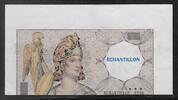 FRANCE . (für 200 Francs Montesquieu) ÉCHANTION N°1250. TESTNOTE. ATHÉNA. Fauté, massicotage. Schnitt fehler . -