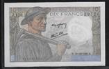 10 Francs 19.12.1946 FRANCE . *Mineur. Minenareiter. Alphabet: J.126  . Fast NEU -1 (Zählungspur)