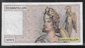 FRANCE . (Für, pour: 100 Francs Delacroix) TESTNOTE, ÉCHANTILLON . Nummer, numéro: 10103 . -