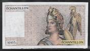FRANCE . (Für, pour: 100 Francs Delacroix) TESTNOTE, ÉCHANTILLON . Nummer, numéro: 10103 . -