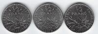 FRANCE . 1/2 Franc Semeuse. Säerin. de O.ROTY . -