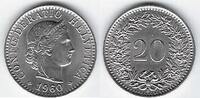 SVIZRA. SVIZZERA. SCHWEIZ. SUISSE . 20 Rappen Tête d'Helvetia. Helvetia Kopf . -