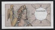 FRANCE . Geeignet für, pour 100 Francs Delacroix Échantillon, Testnote -ATHÉNA- sans numéro, ohne Nummer . -