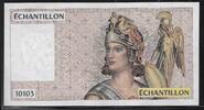 FRANCE . Geeignet für, pour 100 Francs Delacroix ÉCHANTILLON, TESTNOTE. Numéro, Nummer: 10103 . ATHÉNA . -