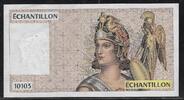 FRANCE . Geeignet für, pour 100 Francs Delacroix ÉCHANTILLON, TESTNOTE. Nummer 10103. Numéro 10103. ATHÉNA . -