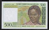 MADAGASIKARA/MADAGASCAR 500 Francs/ 100 Ariary Zato Junge Frau aus Madagaskar. Jeune femme malgache. Serie: B . -