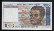 MADAGASIKARA / MADAGASCAR 1000 Francs/200 Ariary Junge Mann aus Madagaskar. Jeune homme malgache. Serie: A . -
