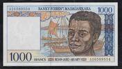 MADAGASIKARA / MADAGASCAR 1000 Francs/200 Ariary Junge Mann aus Madagaskar. Jeune homme malgache. Serie: A . -
