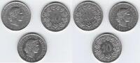 SVIZRA. SVIZZERA. SCHWEIZ. SUISSE . 10 Rappen 3 Abart Münze. 3 monnaies fautées -