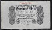 DEUTSCHLAND/ALLEMAGNE 100 Mark Serie: D . -