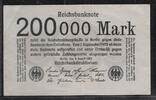 DEUTSCHLAND/ALLEMAGNE. 200.000 Mark Sans numérotation et marque d'imprimeur. Ohne FZ und nummer . -