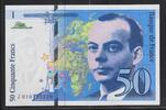 FRANCE . 50 Francs ANTOINE de SAINT-'É'EXUPÉRY. Serie: J010 . -