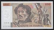 FRANCE . 100 Francs DELACROIX. Alphabet: P.266. PAPIER RAINURÉ. PAPIER GERILLT . -