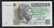 TUNISIE/TUNISIA 5 Dinars .HANNIBAL mit Helm, avec casque. Serie: C/9 . -