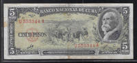 CUBA 5 Pesos Signé du 'CHE' Directeur de la Banco National de Cuba du **. Serie: U/A . -