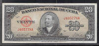CUBA 20 Pesos Serie: J/A . -