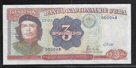 CUBA 3 Pesos Ernesto Rafael Guevara de la Serna dit ' LE CHE ' . Serie: CA-06. N° 000048. -