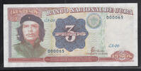 CUBA 3 Pesos Ernesto Rafael Guevara de la Serna dit ' LE CHE ' . Serie: CA-06. N° 000065. -