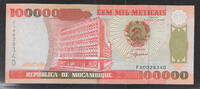 MOÇAMBIQUE/MOZAMBIQUE 100000 Meticais banque centrale du Mozambique. Zentralbank von Mosambik . Serie: FA . -