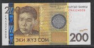KYRGYSTAN 200 Com (Som) ALYKUL OSMONOV. Dichter. Poète. Serie: CN . -