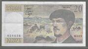 FRANCE. 20 Francs. DEBUSSY. Komponist, Compositeur.Alphabet: W.015 -