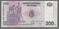 CONGO. (Banque Centrale). 200 Francs Serie: NA/D . -
